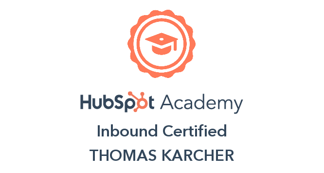 HubSpot Inbound Certification Badge